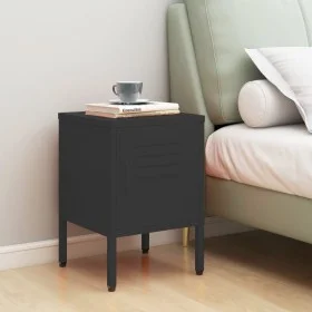 Mesita de noche de acero antracita 35x35x51 cm de vidaXL, Mesitas de noche - Ref: Foro24-336213, Precio: 72,01 €, Descuento: %