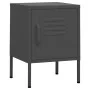 Mesita de noche de acero antracita 35x35x51 cm de vidaXL, Mesitas de noche - Ref: Foro24-336213, Precio: 72,01 €, Descuento: %
