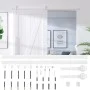 Kit herrajes para puertas correderas de 200 cm de acero blanco de vidaXL, Marcos de puertas - Ref: Foro24-151702, Precio: 68,...