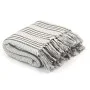 Gray and white cotton striped blanket 220x250 cm by vidaXL, Blankets - Ref: Foro24-245329, Price: 32,40 €, Discount: %