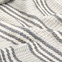 Manta a rayas de algodón gris y blanco 220x250 cm de vidaXL, Mantas - Ref: Foro24-245329, Precio: 30,17 €, Descuento: %