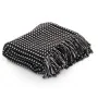 Black cotton checkered blanket 220x250 cm by vidaXL, Blankets - Ref: Foro24-245332, Price: 37,78 €, Discount: %