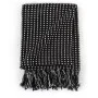 Black cotton checkered blanket 220x250 cm by vidaXL, Blankets - Ref: Foro24-245332, Price: 37,78 €, Discount: %