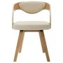 Sillas de comedor 4 uds madera curvada y cuero sintético crema de vidaXL, Sillas de comedor - Ref: Foro24-278844, Precio: 659...