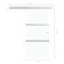 Schiebetür mit sanften Stoppern, ESG-Glas Aluminium 76x205 cm von vidaXL, Türen - Ref: Foro24-288055, Preis: 198,26 €, Rabatt: %