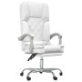 Silla de oficina reclinable masaje cuero sintético blanco de vidaXL, Sillas de oficina - Ref: Foro24-349692, Precio: 158,04 €...