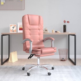 Silla de oficina reclinable masaje cuero sintético rosa de vidaXL, Sillas de oficina - Ref: Foro24-349671, Precio: 118,13 €, ...