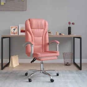 Silla de oficina reclinable cuero sintético rosa de vidaXL, Sillas de oficina - Ref: Foro24-349701, Precio: 116,16 €, Descuen...