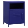 Mesita de noche acero azul marino 35x35x51 cm de vidaXL, Mesitas de noche - Ref: Foro24-336217, Precio: 76,97 €, Descuento: %