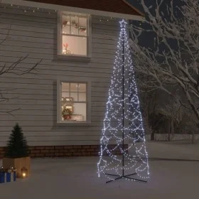Árbol de Navidad cónico 1400 LED blanco frío 160x500 cm de vidaXL, Arboles de navidad - Ref: Foro24-343510, Precio: 91,83 €, ...