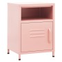 Mesita de noche acero rosa 35x35x51 cm de vidaXL, Mesitas de noche - Ref: Foro24-336220, Precio: 77,14 €, Descuento: %
