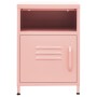 Mesita de noche acero rosa 35x35x51 cm de vidaXL, Mesitas de noche - Ref: Foro24-336220, Precio: 77,14 €, Descuento: %