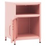 Mesita de noche acero rosa 35x35x51 cm de vidaXL, Mesitas de noche - Ref: Foro24-336220, Precio: 77,14 €, Descuento: %