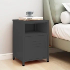 Anthracite steel bedside table 35x35x51 cm by vidaXL, Nightstands - Ref: Foro24-336222, Price: 84,12 €, Discount: %