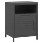 Anthracite steel bedside table 35x35x51 cm by vidaXL, Nightstands - Ref: Foro24-336222, Price: 84,12 €, Discount: %