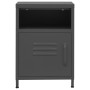 Mesita de noche de acero antracita 35x35x51 cm de vidaXL, Mesitas de noche - Ref: Foro24-336222, Precio: 92,66 €, Descuento: %