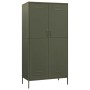 Armario de acero verde oliva 90x50x180 cm de vidaXL, Armarios roperos - Ref: Foro24-336243, Precio: 315,01 €, Descuento: %