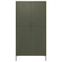Armario de acero verde oliva 90x50x180 cm de vidaXL, Armarios roperos - Ref: Foro24-336243, Precio: 315,01 €, Descuento: %