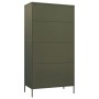 Armario de acero verde oliva 90x50x180 cm de vidaXL, Armarios roperos - Ref: Foro24-336243, Precio: 315,01 €, Descuento: %