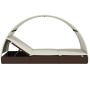 Tumbona 2 personas toldo redondo ratán PE marrón 211x112x140 cm en Tumbonas | Comprar online en Foru.es