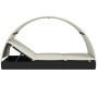 Tumbona 2 personas toldo redondo ratán PE negro 211x112x140 cm en Tumbonas | Comprar online en Foru.es
