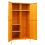 Armario de acero amarillo mostaza 90x50x180 cm de vidaXL, Armarios roperos - Ref: Foro24-336245, Precio: 381,76 €, Descuento: %