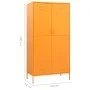 Armario de acero amarillo mostaza 90x50x180 cm de vidaXL, Armarios roperos - Ref: Foro24-336245, Precio: 381,76 €, Descuento: %
