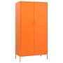 Armario de acero naranja 90x50x180 cm de vidaXL, Armarios roperos - Ref: Foro24-336246, Precio: 348,53 €, Descuento: %