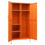 Armario de acero naranja 90x50x180 cm de vidaXL, Armarios roperos - Ref: Foro24-336246, Precio: 348,53 €, Descuento: %