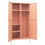 Armario de acero rosa 90x50x180 cm de vidaXL, Armarios roperos - Ref: Foro24-336247, Precio: 283,36 €, Descuento: %
