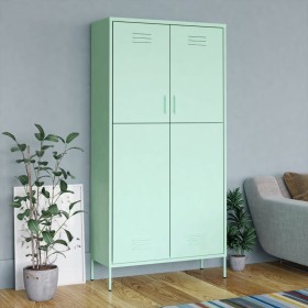 Armario de acero verde menta 90x50x180 cm de vidaXL, Armarios roperos - Ref: Foro24-336248, Precio: 284,23 €, Descuento: %