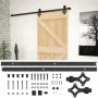 Puerta corredera con herrajes madera maciza de pino 90x210 cm de vidaXL, Puertas - Ref: Foro24-3057496, Precio: 187,55 €, Des...