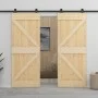 Sliding door with solid pine wood fittings 90x210 cm by vidaXL, Doors - Ref: Foro24-3057592, Price: 381,27 €, Discount: %