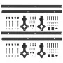 Black steel sliding door hardware kit 2 units 200 cm by vidaXL, doorframes - Ref: Foro24-3059841, Price: 111,84 €, Discount: %