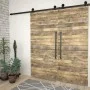 Black steel sliding door hardware kit 2 units 183 cm by vidaXL, doorframes - Ref: Foro24-3059842, Price: 122,80 €, Discount: %