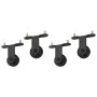 Black steel sliding door hardware kit 2 units 183 cm by vidaXL, doorframes - Ref: Foro24-3059842, Price: 122,80 €, Discount: %
