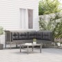 Set de muebles de jardín 4 pzas y cojines ratán sintético gris en Conjuntos de jardín | Comprar online en Foru.es