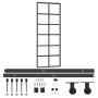 Puerta corredera con herrajes ESG vidrio y aluminio 76x205 cm de vidaXL, Puertas - Ref: Foro24-3081956, Precio: 226,25 €, Des...