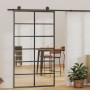 Puerta corredera con herrajes ESG vidrio y aluminio 102x205 cm de vidaXL, Puertas - Ref: Foro24-3081960, Precio: 220,93 €, De...