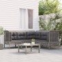 Set de muebles de jardín 5 pzas y cojines ratán sintético gris en Conjuntos de jardín | Comprar online en Foru.es