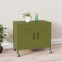 Armario de almacenamiento acero verde oliva 60x35x56 cm de vidaXL, Taquillas y armarios de almacenamiento - Ref: Foro24-33626...