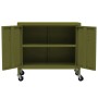 Armario de almacenamiento acero verde oliva 60x35x56 cm de vidaXL, Taquillas y armarios de almacenamiento - Ref: Foro24-33626...