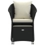 Set de muebles de jardín 2 pzas y cojines ratán sintético negro en Conjuntos de jardín | Comprar online en Foru.es