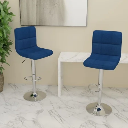 Kitchen stools 2 units blue fabric by vidaXL, Kitchen stools - Ref: Foro24-334243, Price: 134,70 €, Discount: %
