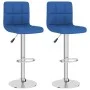 Kitchen stools 2 units blue fabric by vidaXL, Kitchen stools - Ref: Foro24-334243, Price: 134,70 €, Discount: %