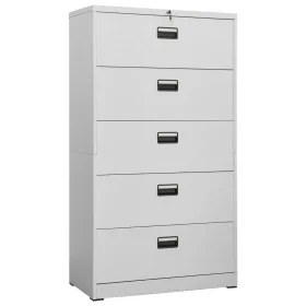 Armario archivador de acero gris claro 90x46x164 cm de vidaXL, Armarios archivadores - Ref: Foro24-336299, Precio: 311,91 €, ...