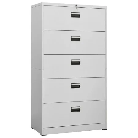 Armario archivador de acero gris claro 90x46x164 cm de vidaXL, Armarios archivadores - Ref: Foro24-336299, Precio: 311,91 €, ...