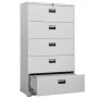 Armario archivador de acero gris claro 90x46x164 cm de vidaXL, Armarios archivadores - Ref: Foro24-336299, Precio: 311,91 €, ...