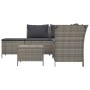 Set de muebles de jardín 4 pzas y cojines ratán sintético gris en Conjuntos de jardín | Comprar online en Foru.es