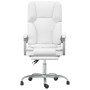 Silla de oficina reclinable masaje cuero sintético blanco de vidaXL, Sillas de oficina - Ref: Foro24-349682, Precio: 119,37 €...